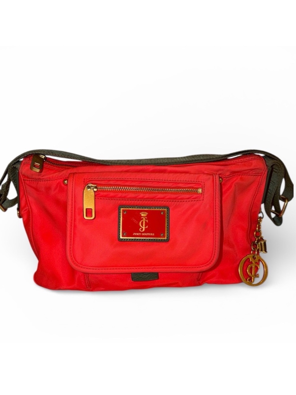 Juicy Couture Tiki Torch Crossbody Bag Y2K Orange Gold Charm Vintage 2010
